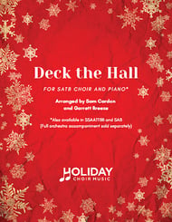 Deck the Hall SATB choral sheet music cover Thumbnail